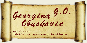 Georgina Obušković vizit kartica